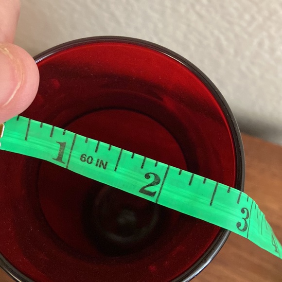 Vintage 40s RUBY-RED Glass Vase - Picture 6 of 7